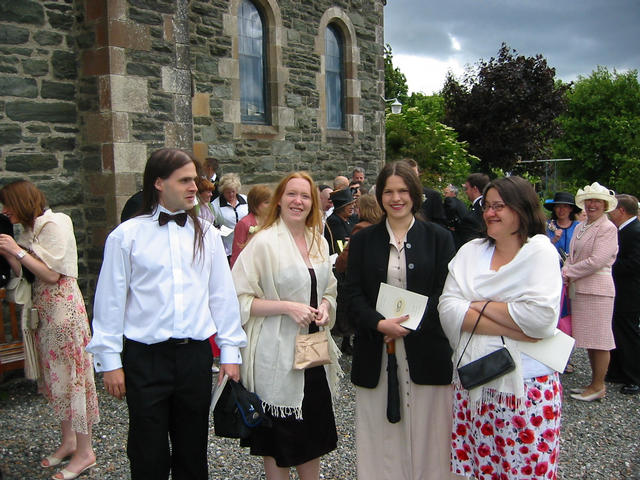 Outside the church